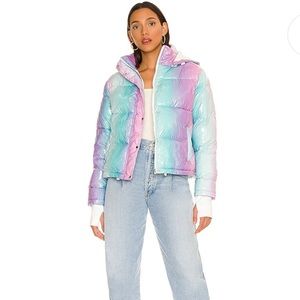 Beach Riot Puffer Coat in Pastel - Size M - like new!